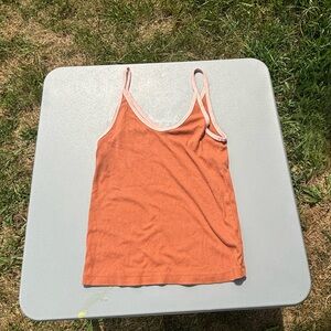 Orange and baby pink tank top